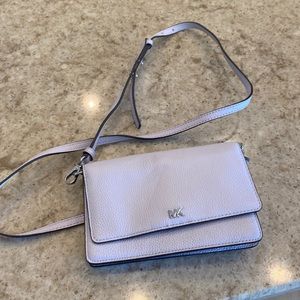 Michael kors light purple with silver hardware crossbody or wallet